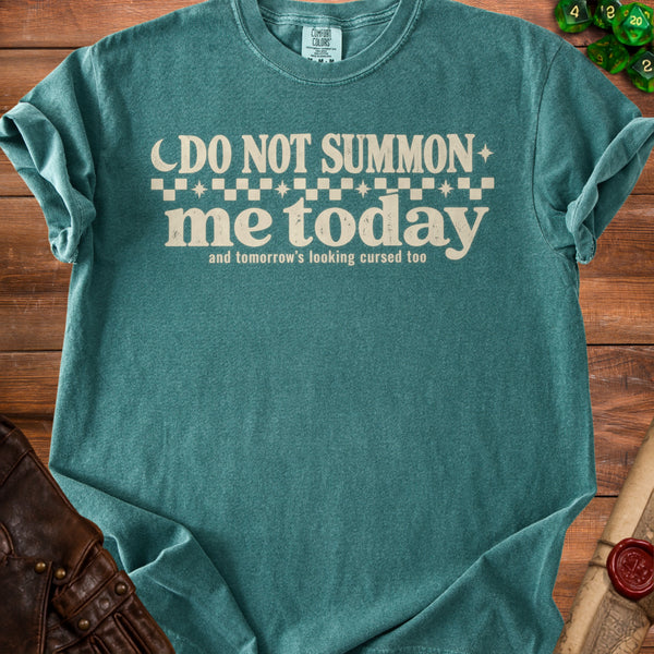 Celestial Do Not Summon T-Shirt in Blue Spruce