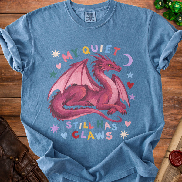 Quiet Dragon T-Shirt in Blue Jean