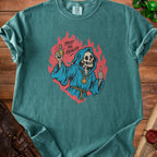 Skeleton in blue robe holds potion and gives a thumbs up, with "Trust the Healer" text.