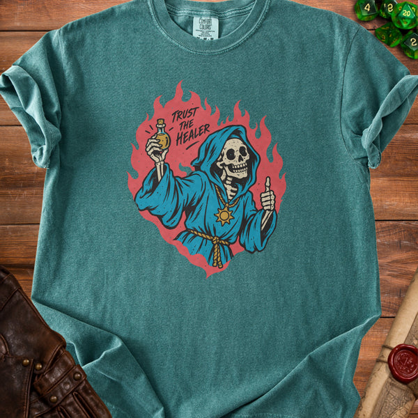 Trust Healer T-Shirt in Blue Spruce