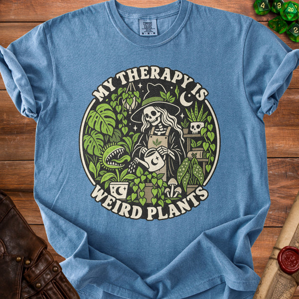 Weird Plants T-Shirt in Blue Jean