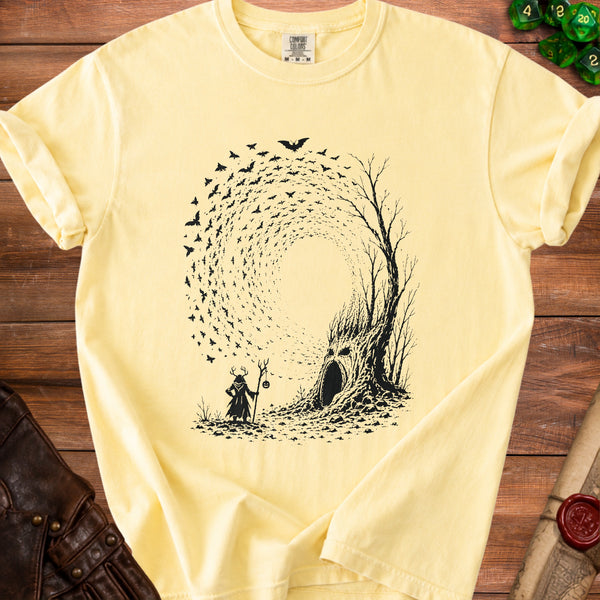 Bat Vortex T-Shirt in Butter