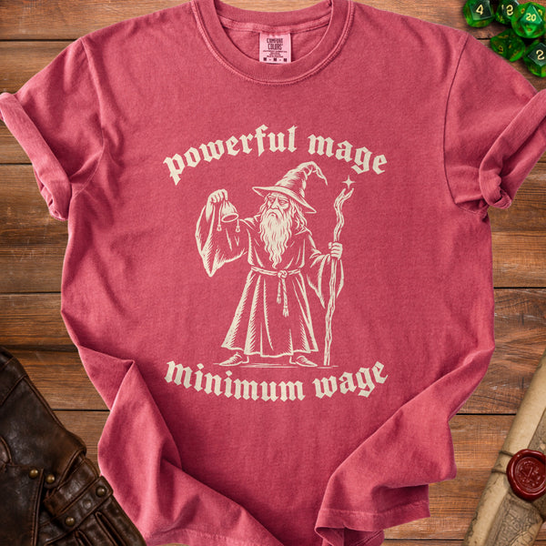 Powerful Mage T-Shirt in Crimson
