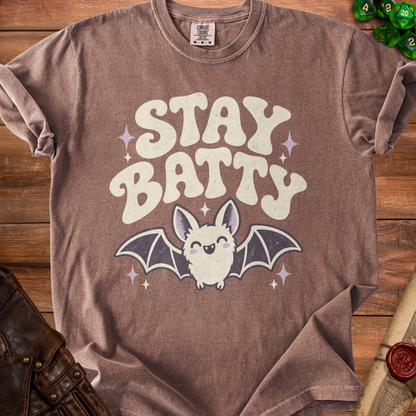 Stay Batty T-Shirt in Espresso