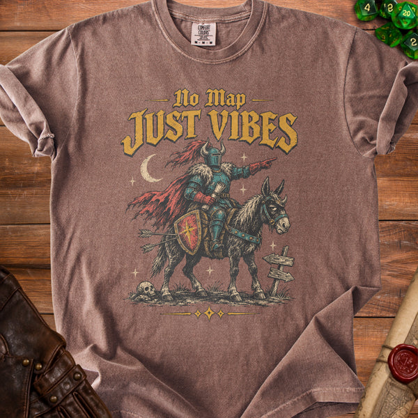 No Map Just Vibes T-Shirt in Espresso