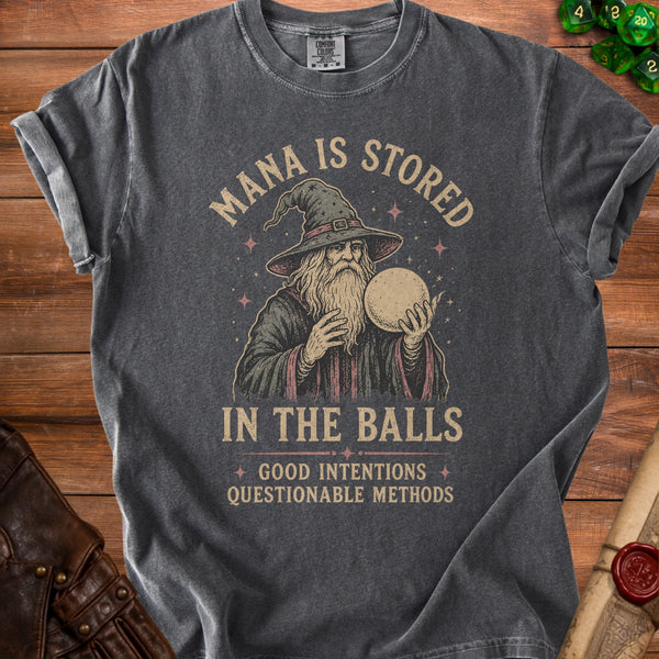 Mana Wizard Cheeky Declaration T-Shirt in Pepper