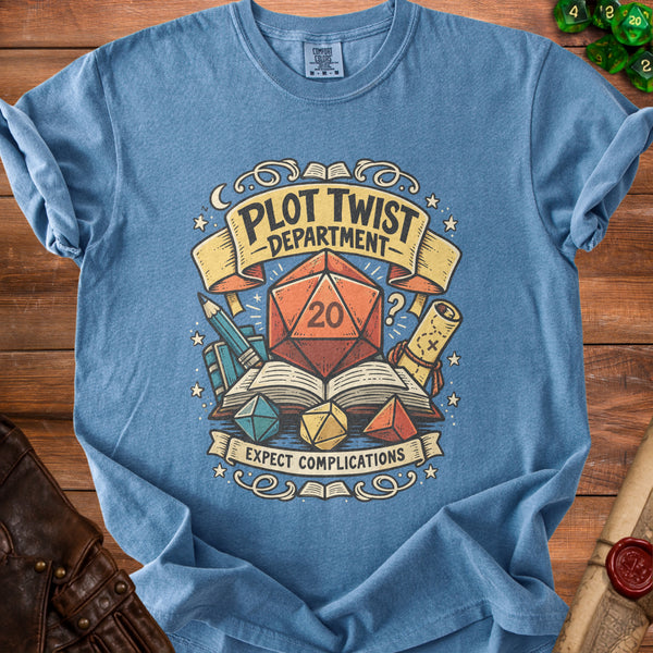 Plot Twist T-shirt in Blue Jean