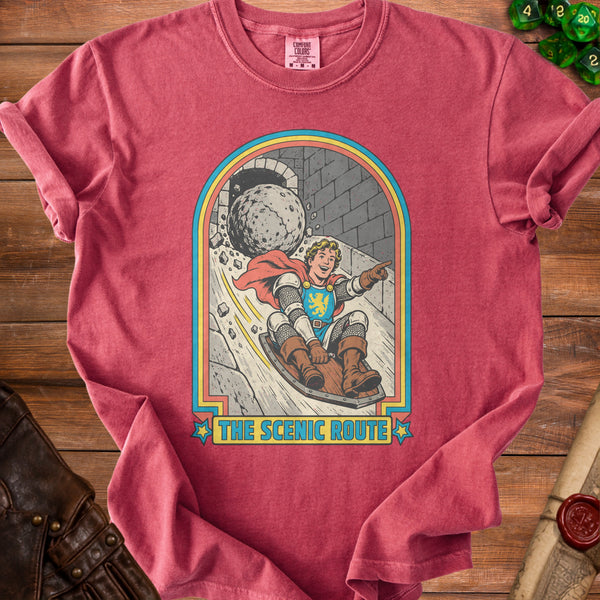 Scenic Route T-Shirt in Crimson