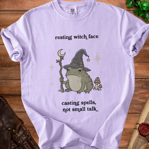 Witchy Frog Vibes T-Shirt in Orchid