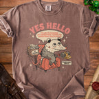 T-shirt graphic of a possum sitting in a chair with text about generational wealth.