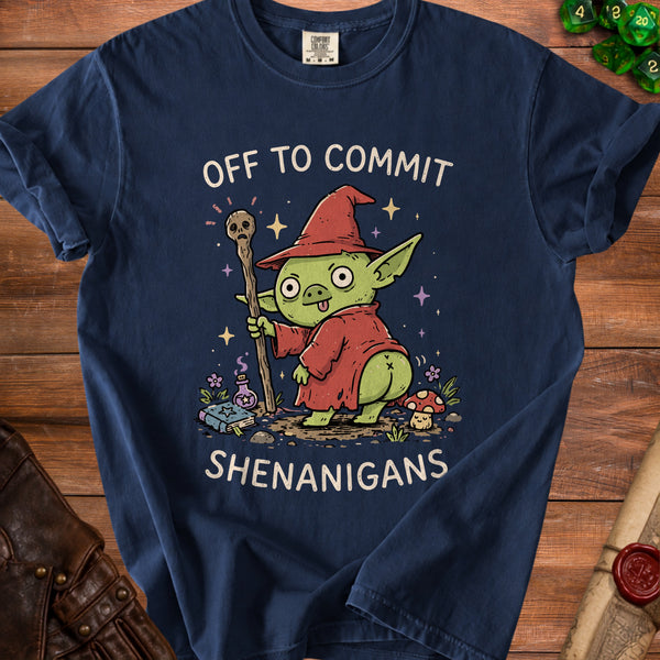 Shenanigans Goblin T-Shirt in True Navy