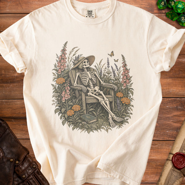 Garden Skeleton T-Shirt in Ivory