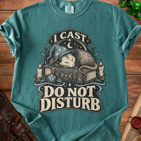 Opossum Wizard T-shirt in Blue Spruce