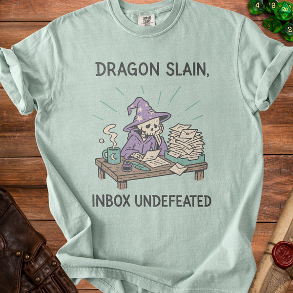 Inbox Wizard Final Boss Battle T-Shirt in Bay
