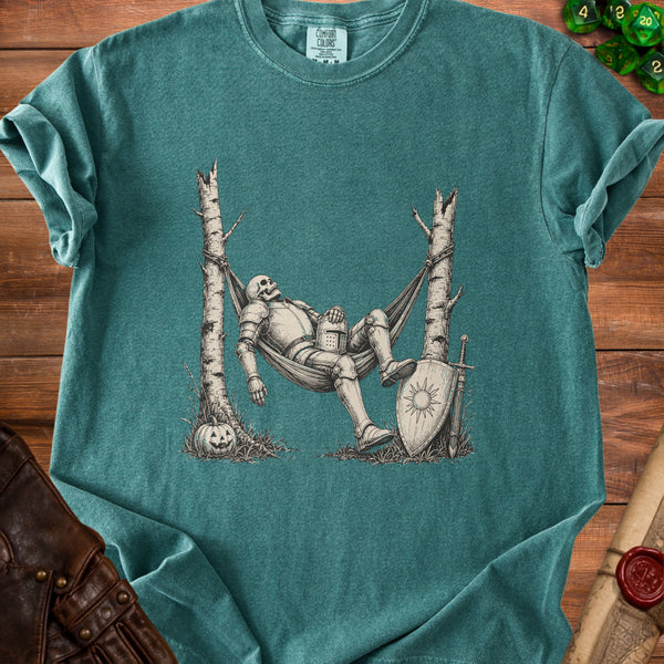 Resting Knight T-Shirt in Blue Spruce