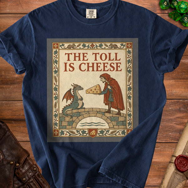 Cheese Toll T-Shirt in True Navy