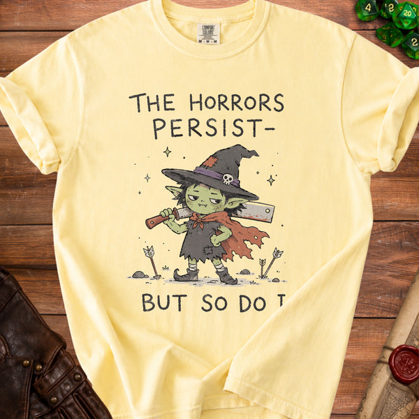 The Horrors Persist T-Shirt in Butter