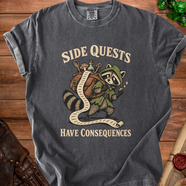 Side Quests Log Out of Hand T-Shirt in Pepper