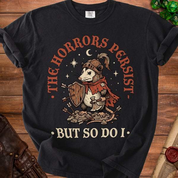 Opossum Knight T-Shirt in Black