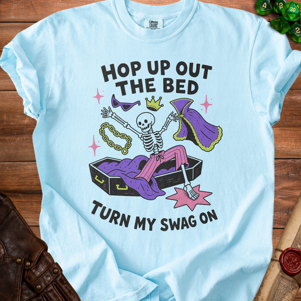 Skeleton Swag T-Shirt in Chambray