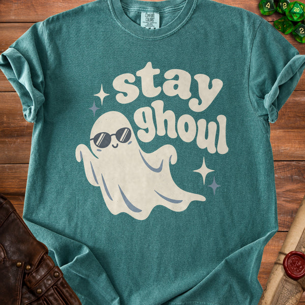 Stay Ghoul T-Shirt in Blue Spruce