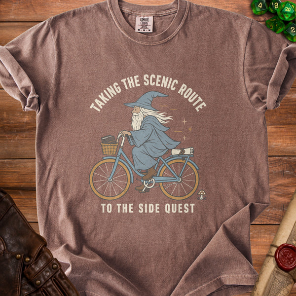 Side Quest Never Rush It T-Shirt in Espresso
