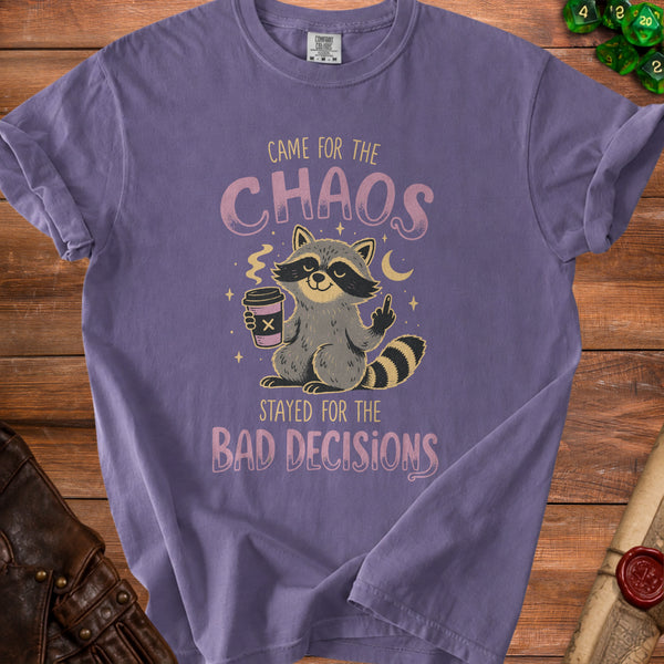 Raccoon Chaos T-Shirt in Grape