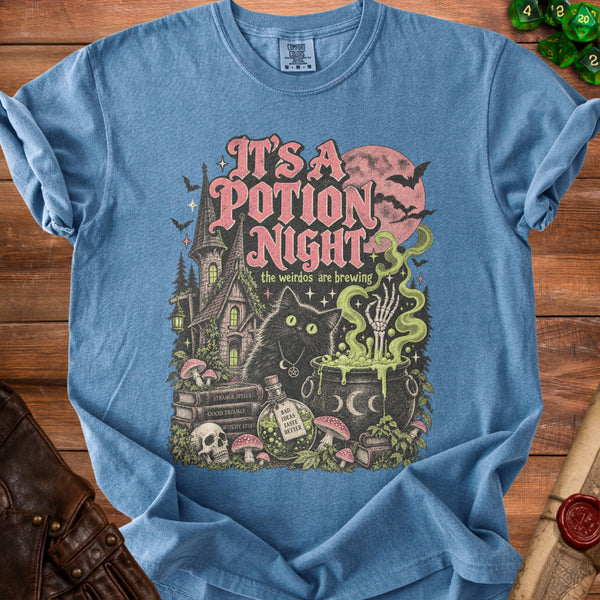 Potion Night T-Shirt in Blue Jean