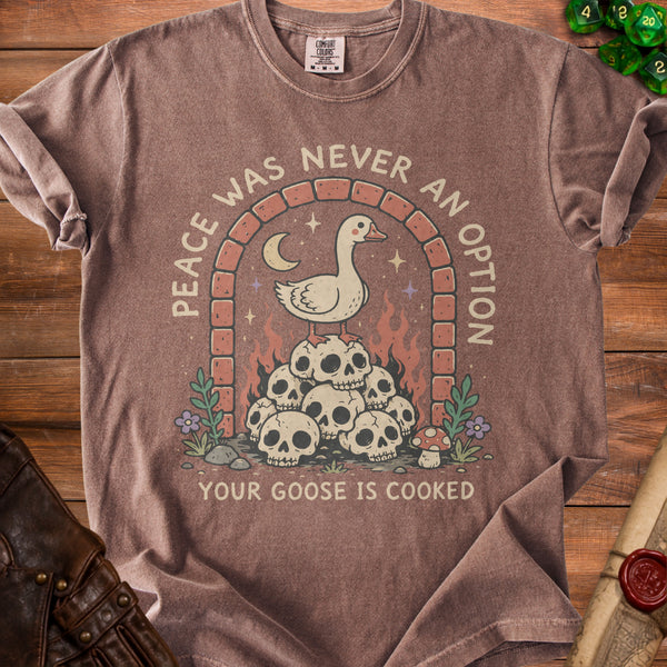Chaos Goose Fiery Throne T-Shirt in Espresso
