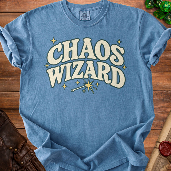 Chaos Wizard T-Shirt in Blue Jean