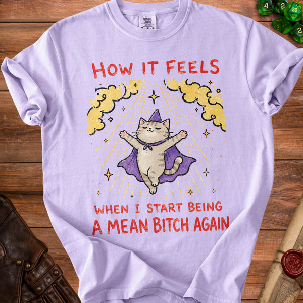 Mean Bitch Wizard T-Shirt in Orchid