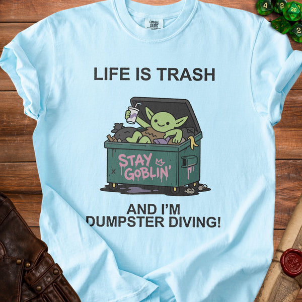 Trash Goblin T-Shirt in Chambray