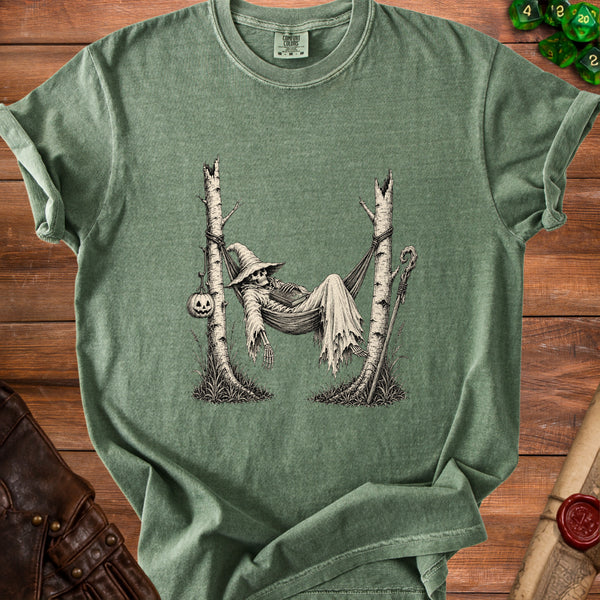 Skeleton Wizard T-shirt in Moss