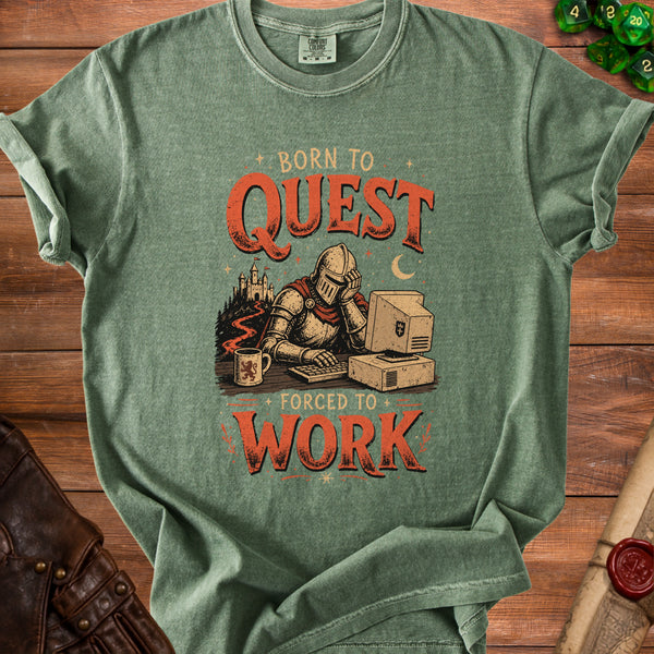 Born to Quest Knight's Lament T-Shirt in Moss
