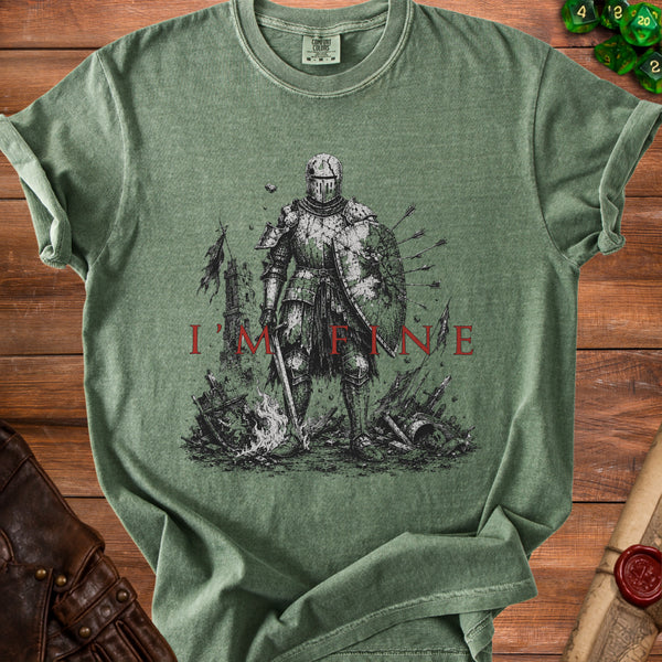 I'm Fine T-Shirt in Moss