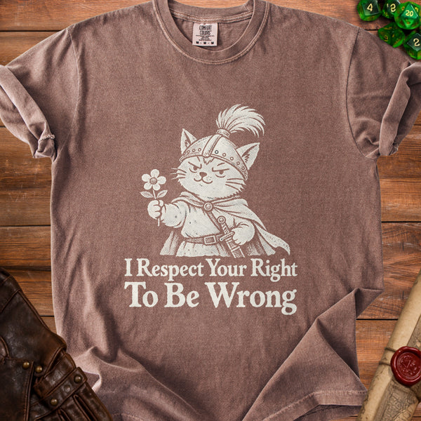 Knight Cat Gracefully Unbothered T-Shirt in Espresso