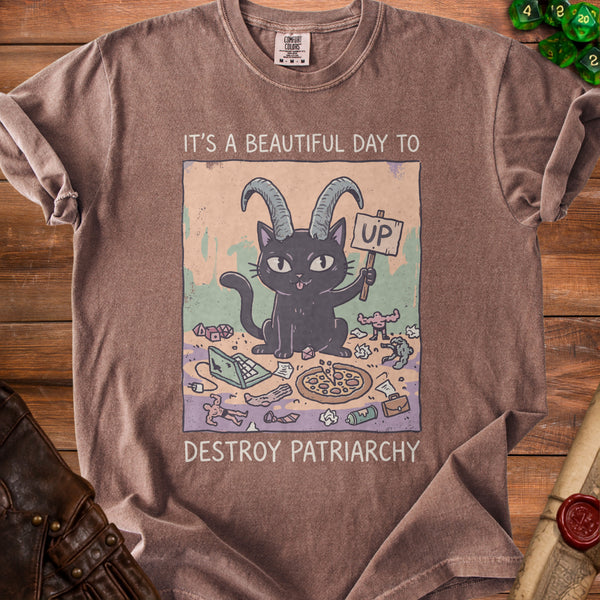 Rebel Cat Daily Rebellion T-Shirt in Espresso