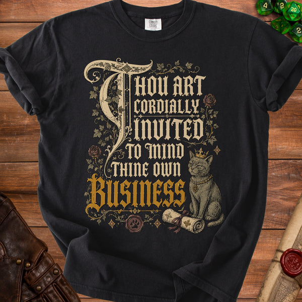 Cat's Business T-shirt in Black