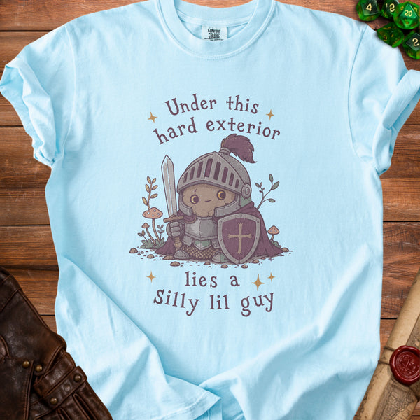 Silly Knight Lil Guy Within T-Shirt in Chambray