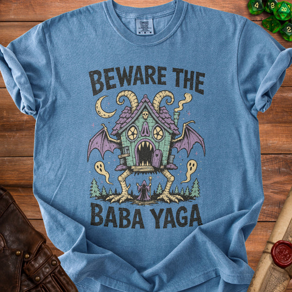 Baba Yaga T-Shirt in Blue Jean