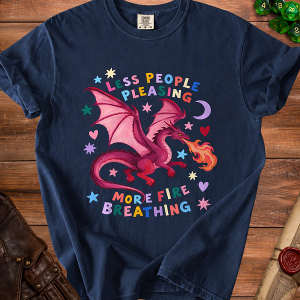 Fire Breathing T-Shirt in True Navy