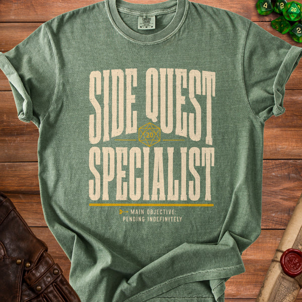Side Quest Minor Missions T-Shirt in Moss