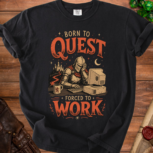 Born to Quest Knight's Lament T-Shirt in Black
