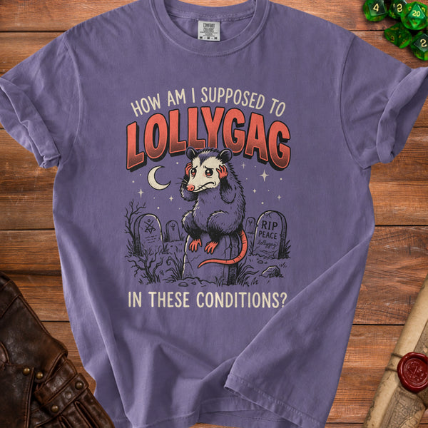 Lollygag Opossum T-Shirt in Grape