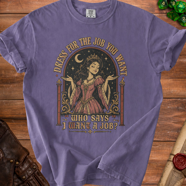 No Job Queen T-shirt in Grape