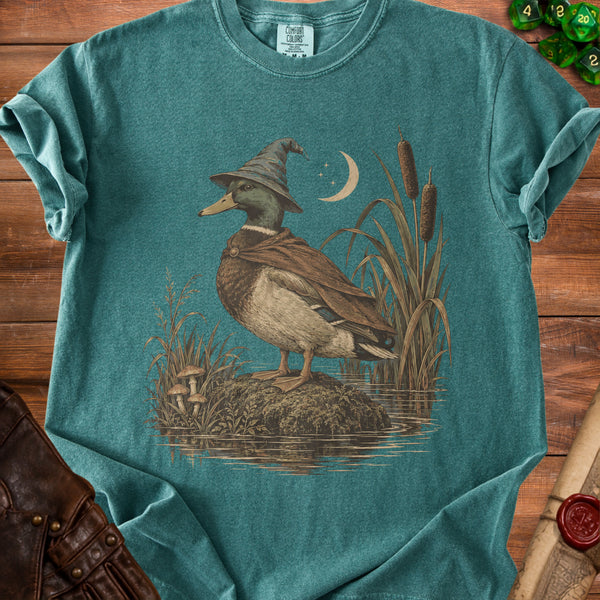 Vintage Wizard Duck T-Shirt in Blue Spruce