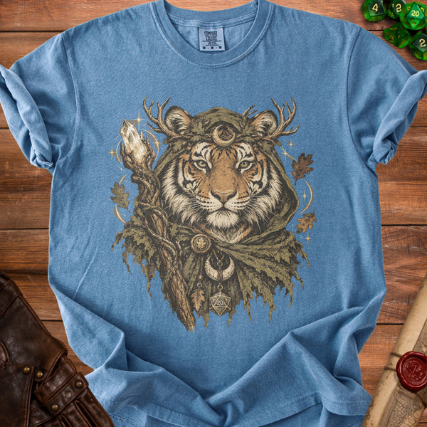 Tiger Druid T-Shirt in Blue Jean
