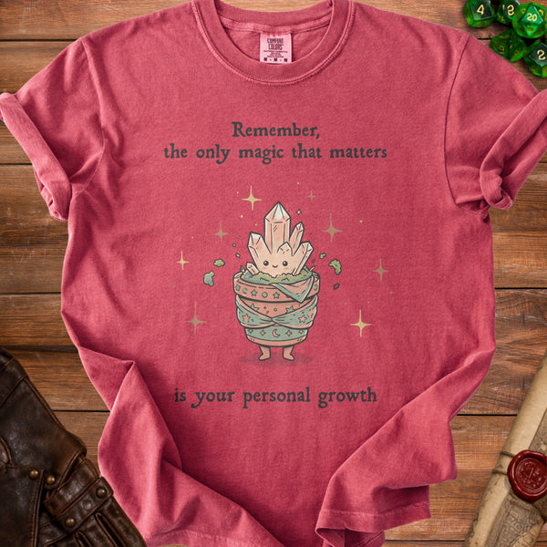 Growth Magic T-Shirt in Crimson
