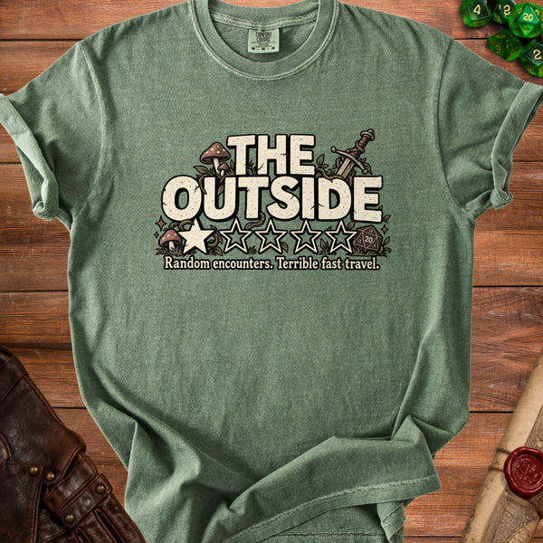 The Outside T-shirt in Moss