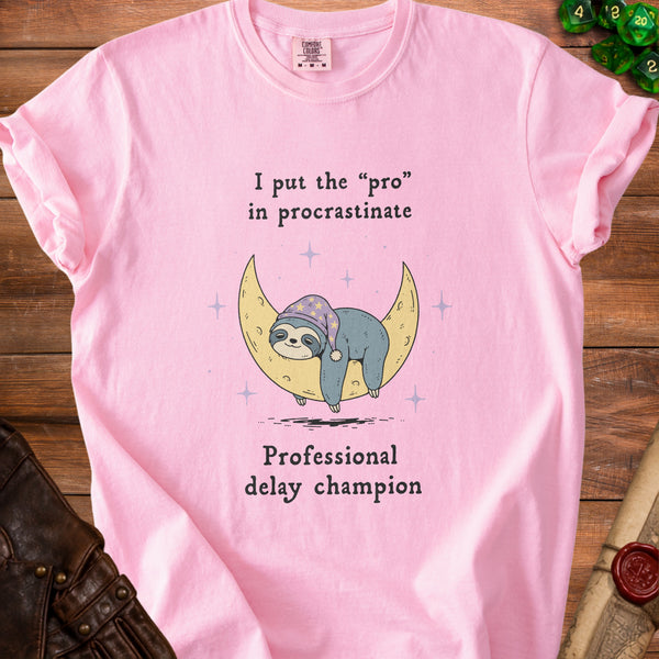 Procrastination T-shirt in Blossom